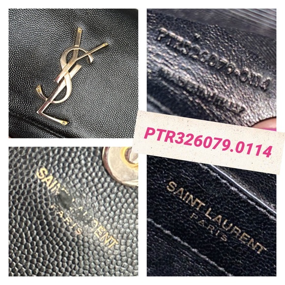 π― YSL Saint Laurent Large Black Leather Clutch on Chain w/ auth cert - Picture 11 of 14